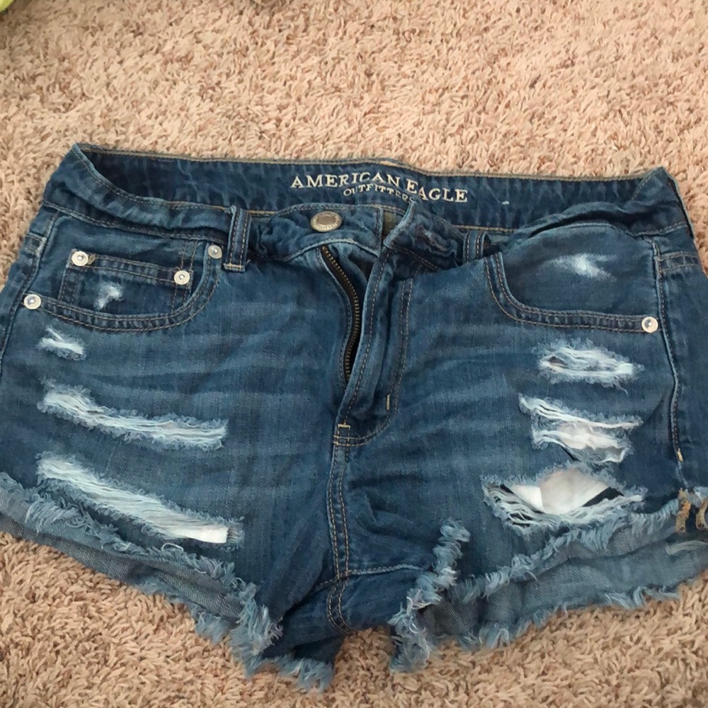 ripped jean shorts